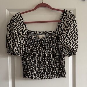 Stylish Black and Cream Women's Top